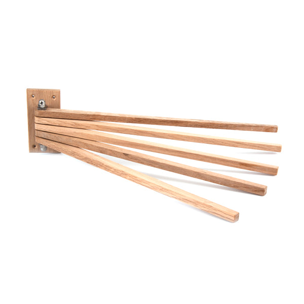 Oak wood towel drying rack