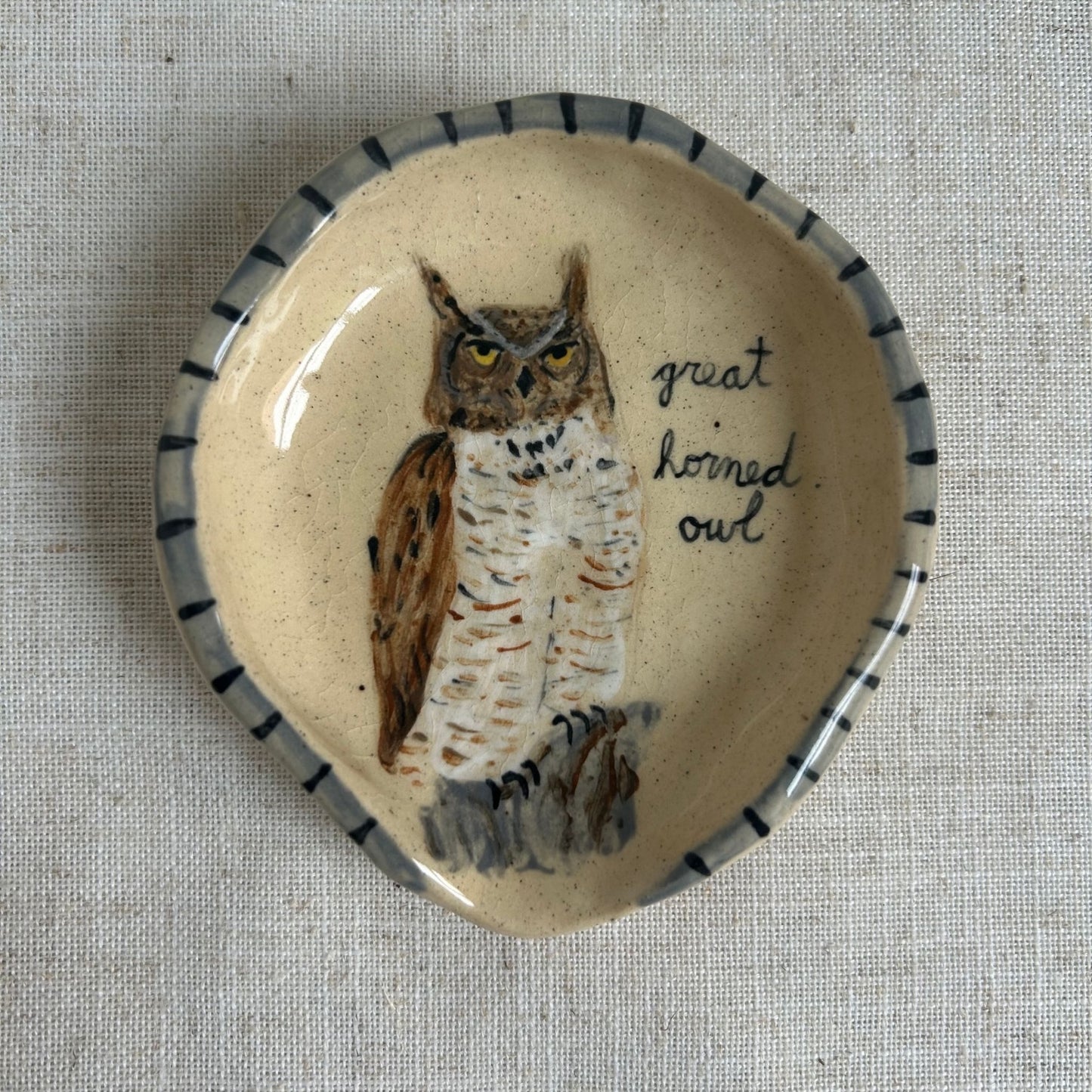 Great Horned Owl Spoon Rest by Molly Adams