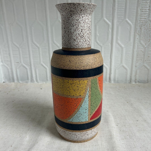 Speckled Geometric Vase by Cameron Petkov