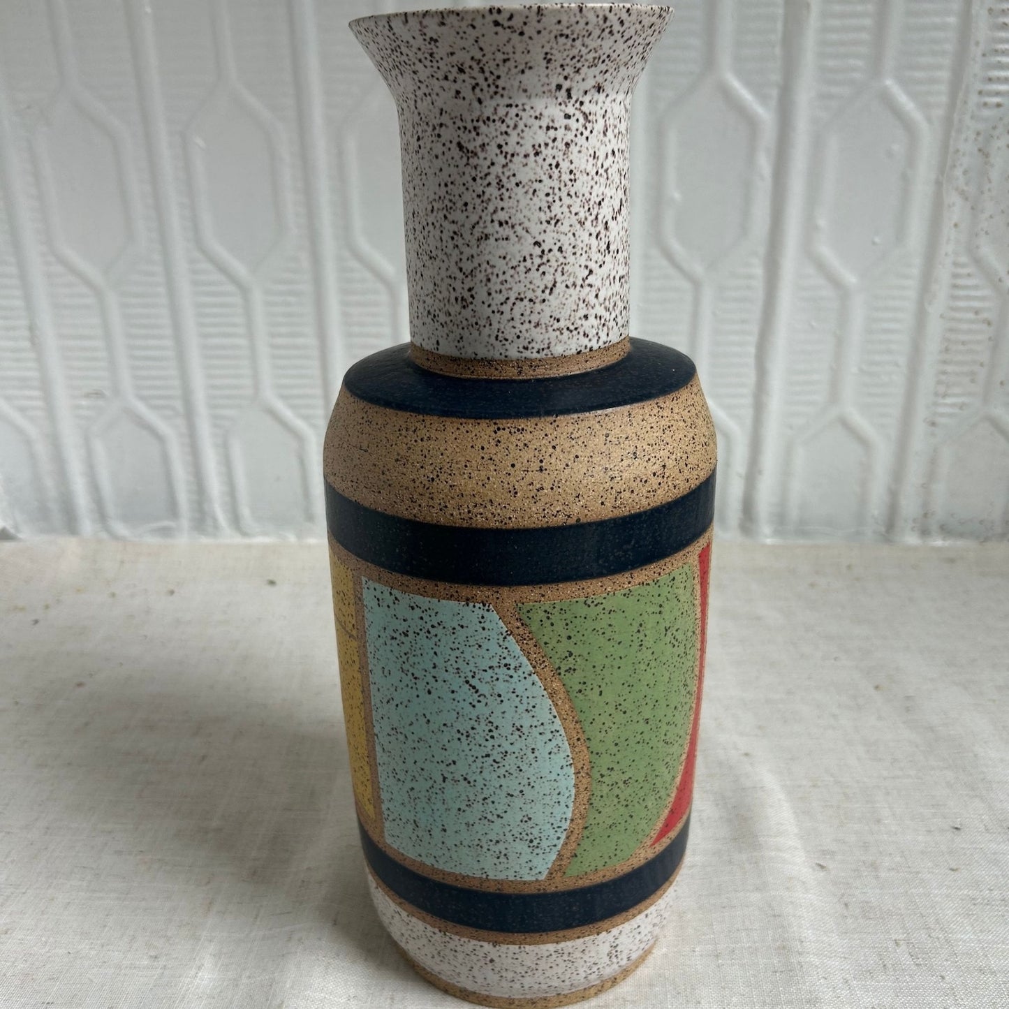 Speckled Geometric Vase by Cameron Petkov