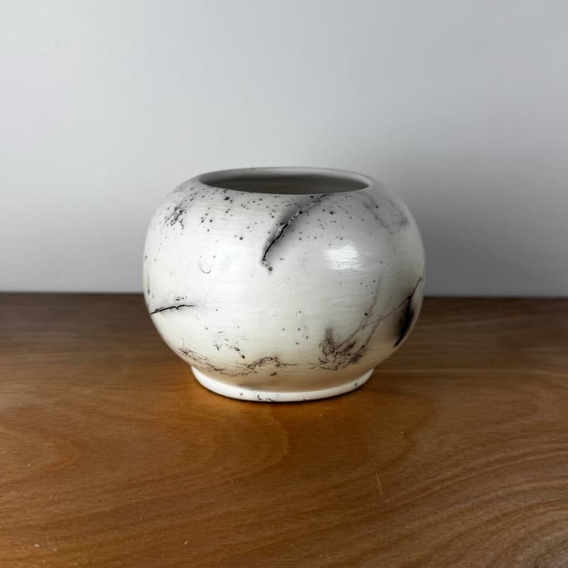 Horsehair Raku Pot, Firing III No. 1