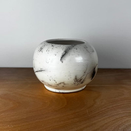 Horsehair Raku Pot, Firing III No. 1