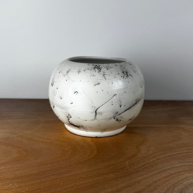 Horsehair Raku Pot, Firing III No. 1