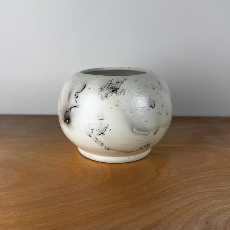Horsehair Raku Pot, Firing III No. 1