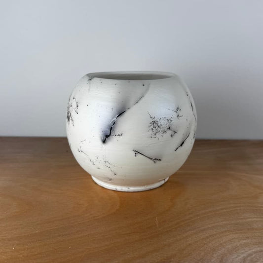 Horsehair Raku Pot, Firing III No. 2