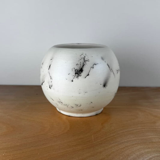 Horsehair Raku Pot, Firing III No. 2
