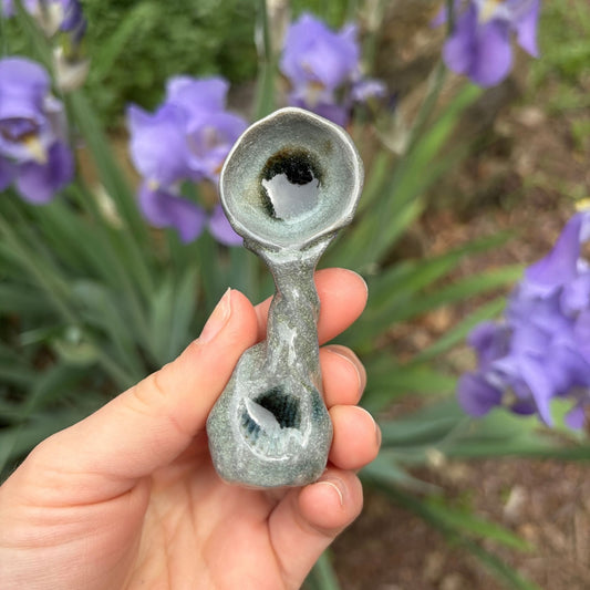Small Grey Ceramic Spoon by Sarah Boudinot