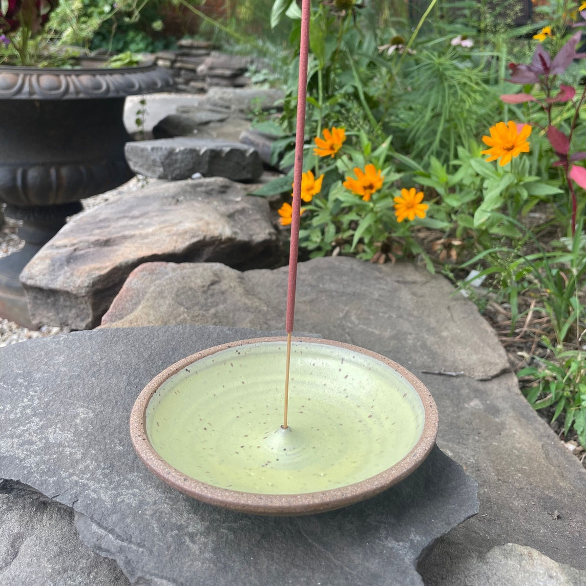 Yellow Ceramic Incense Holder by Alex Lopez