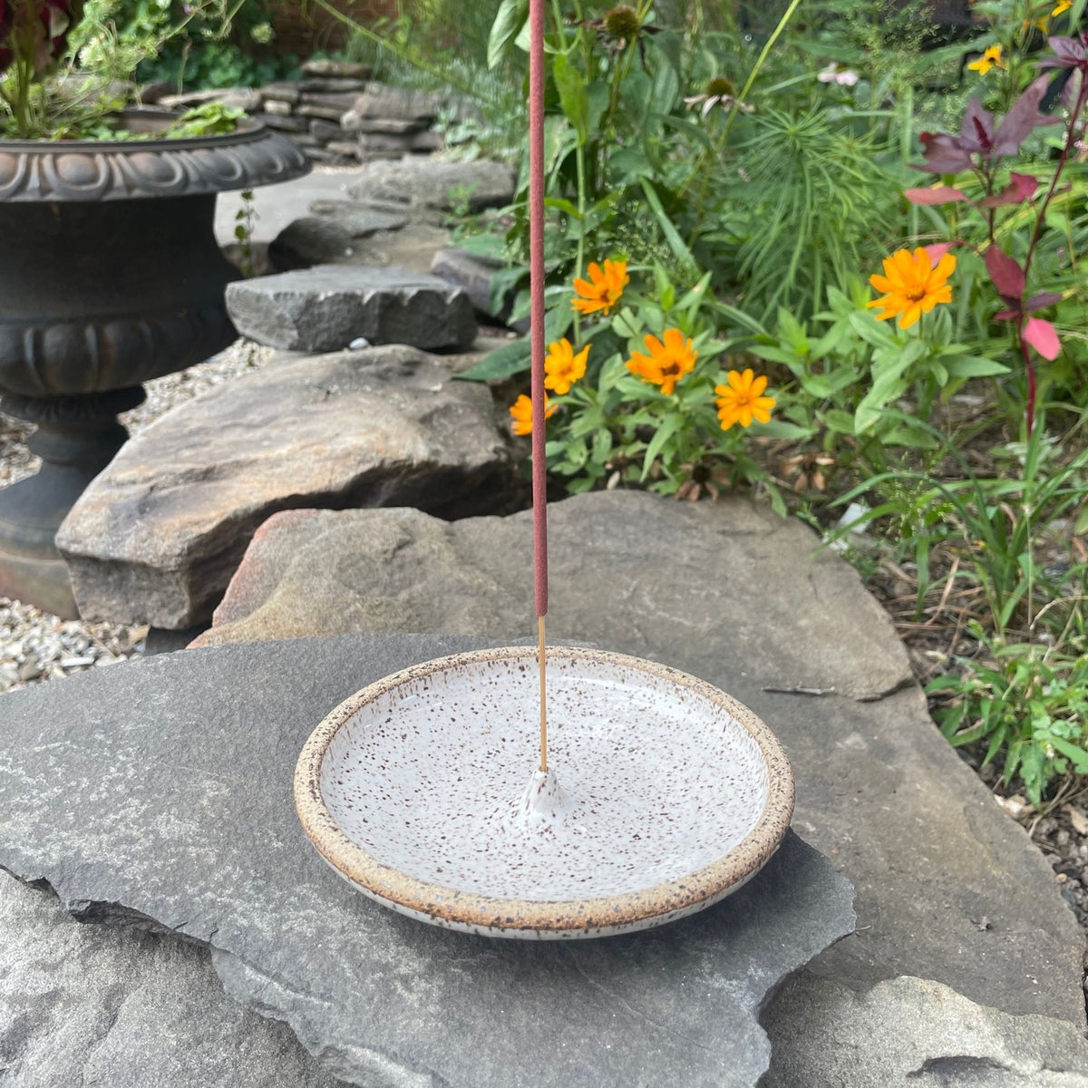 Gloss White Ceramic Incense Holder by Alex Lopez