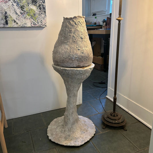 Ceramic Vase and Pedestal by Jess Gaddis