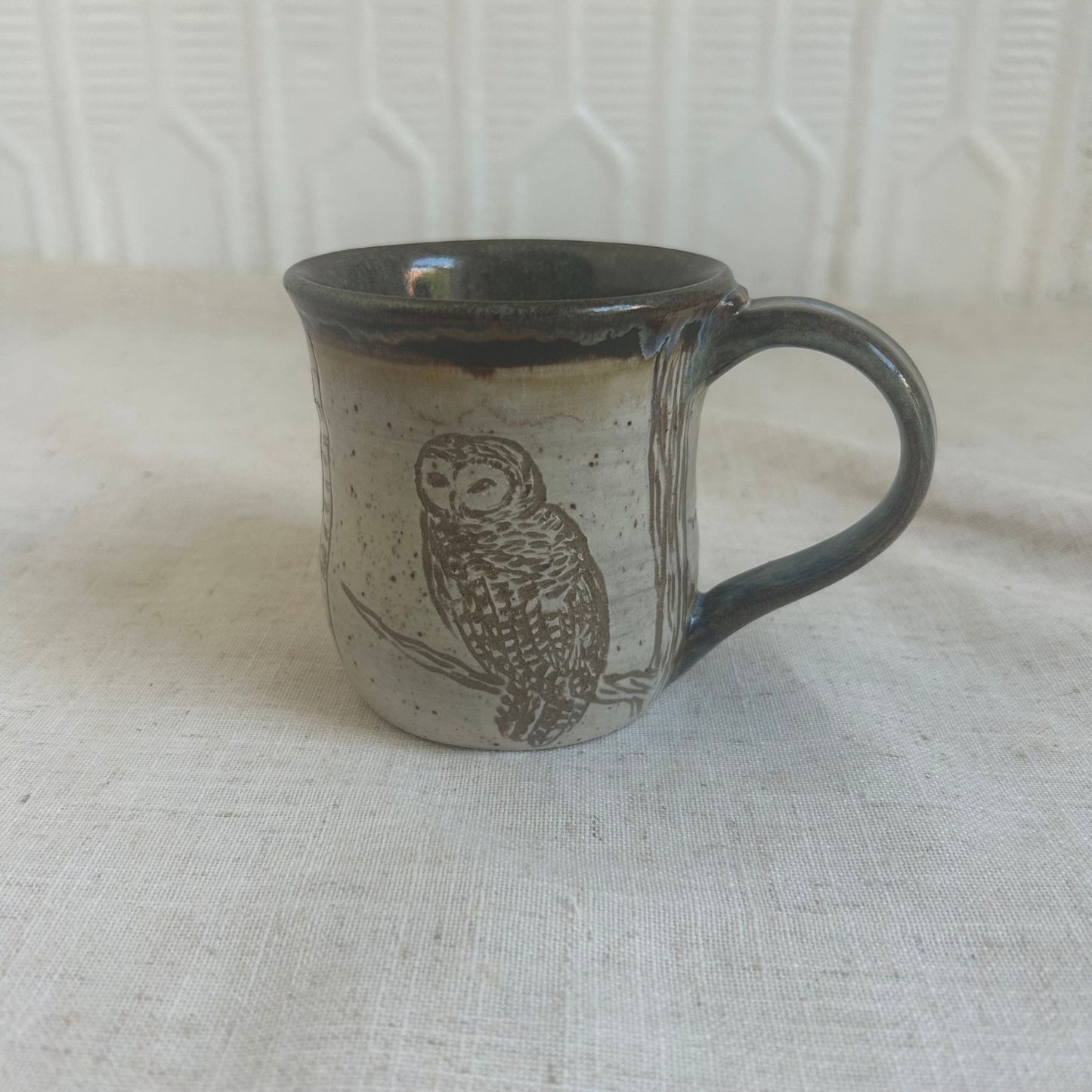 Owl in Woods Ceramic Mug by Danielle Payette