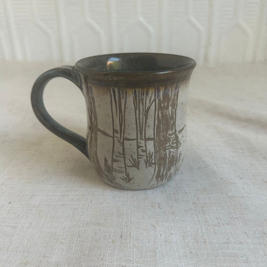 Owl in Woods Ceramic Mug by Danielle Payette