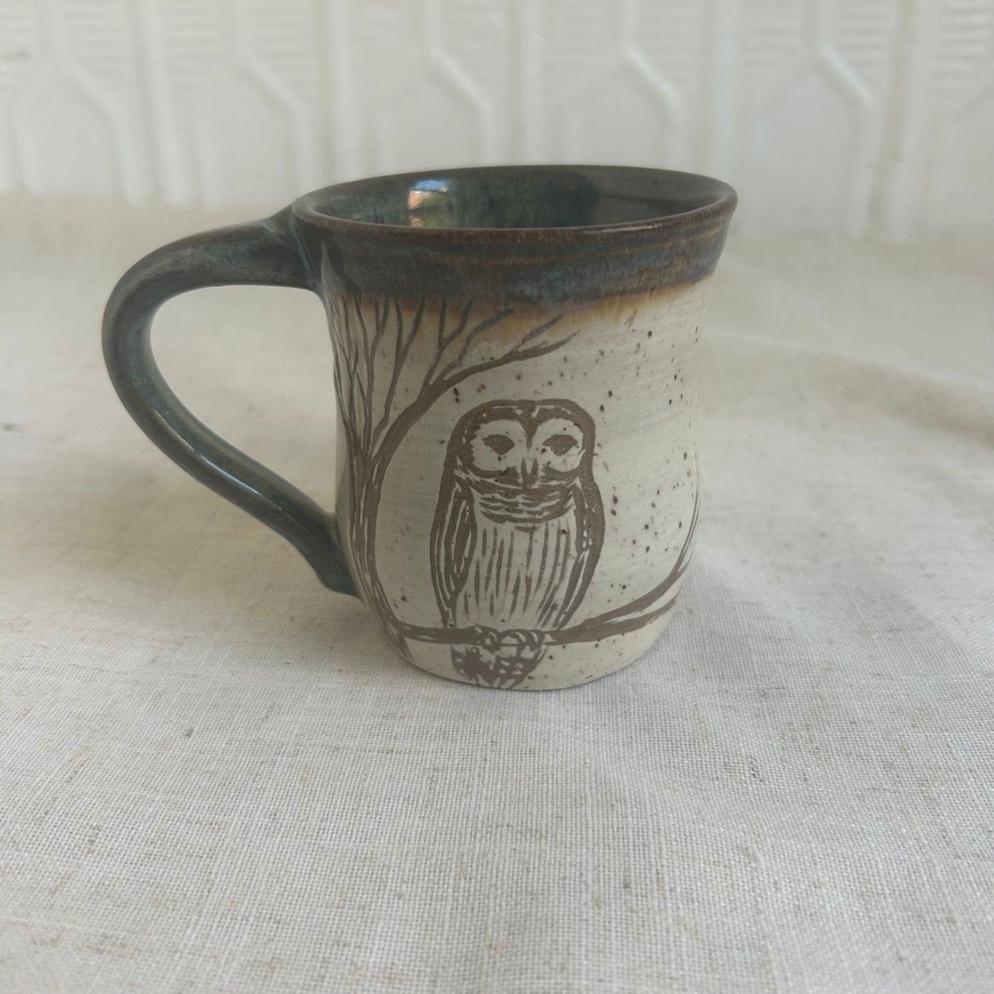 Flying Owl Ceramic Mug by Danielle Payette