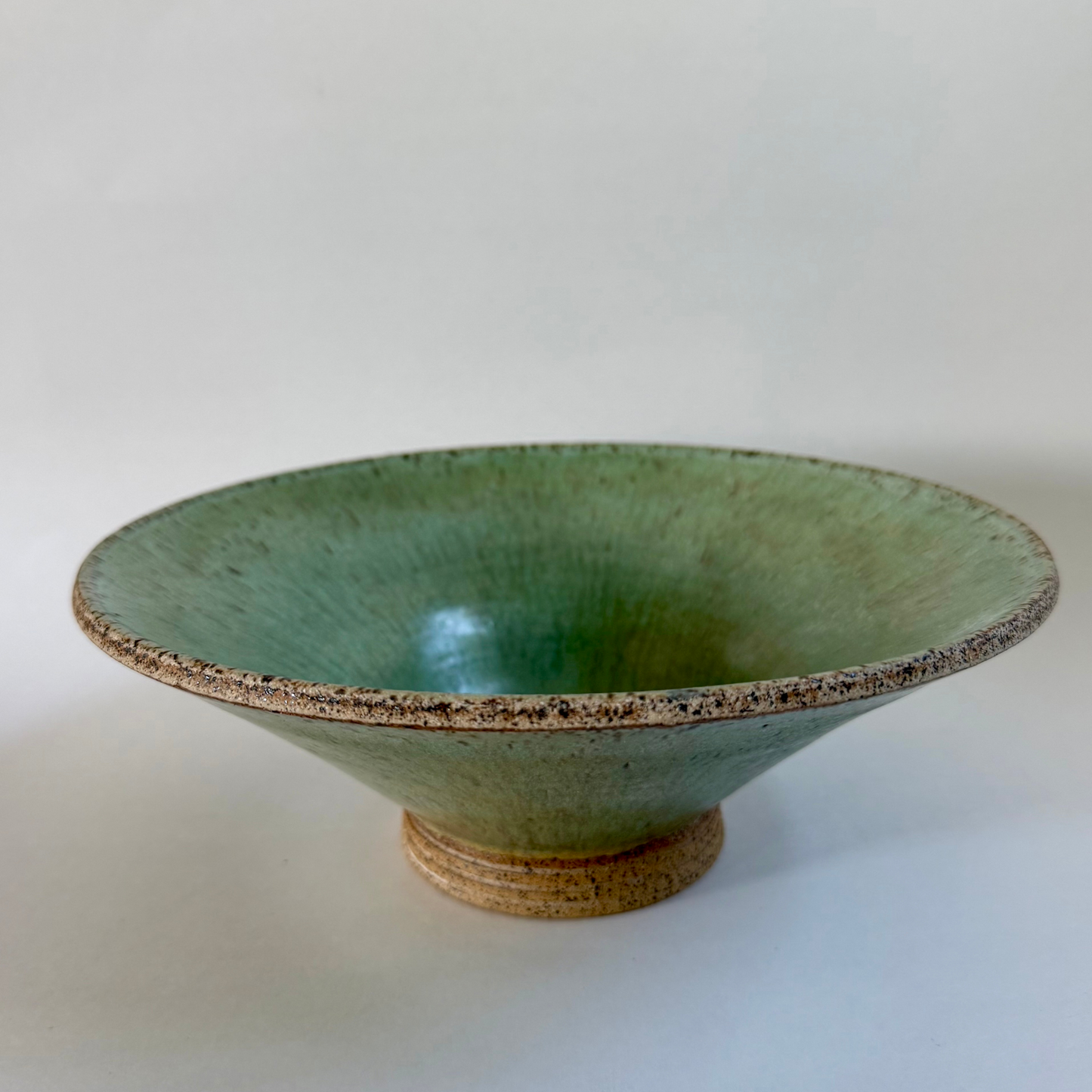 Jade Green Speckled Ramen Bowl by Cameron Petkov