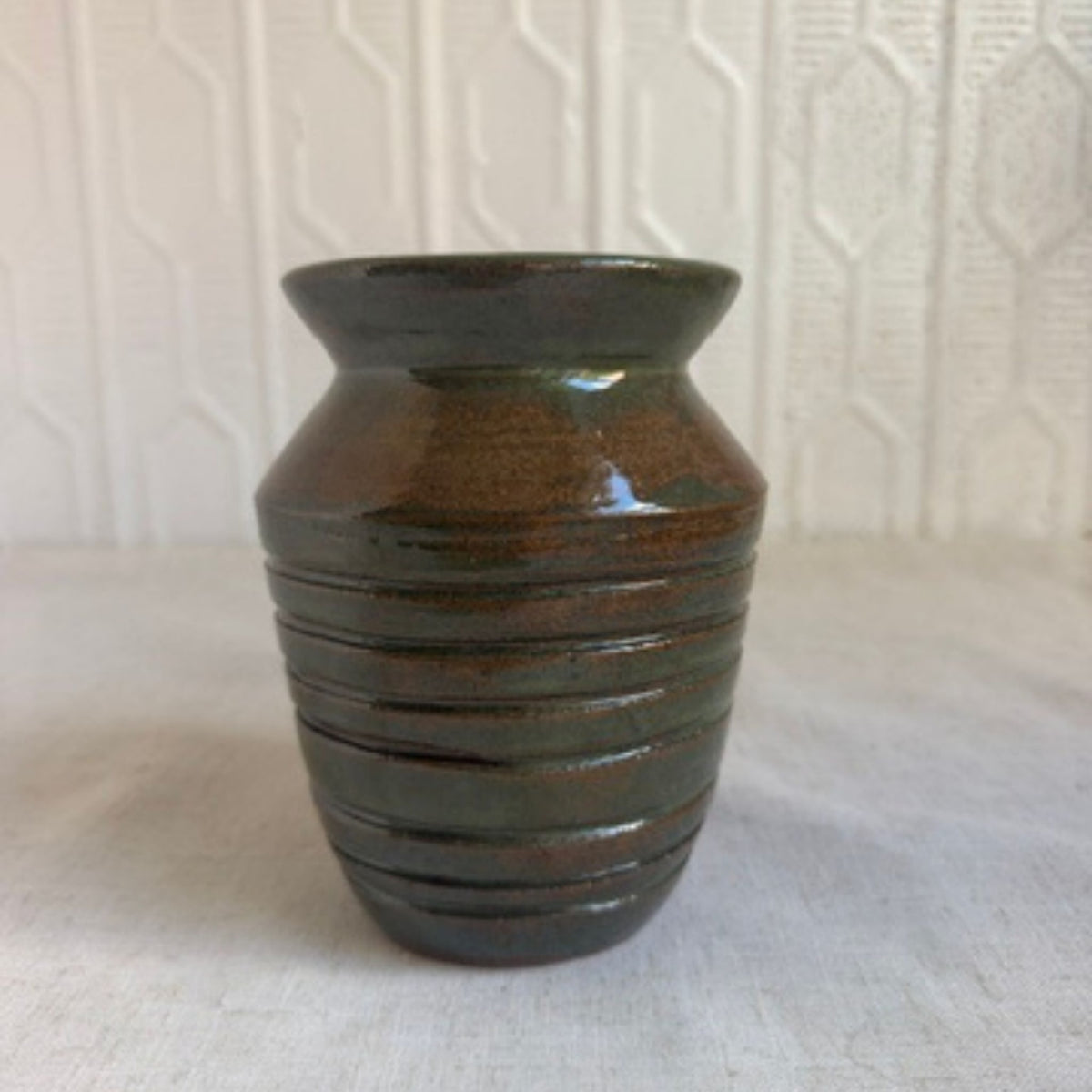 Nori Green Ceramic Vase by Ben Clark
