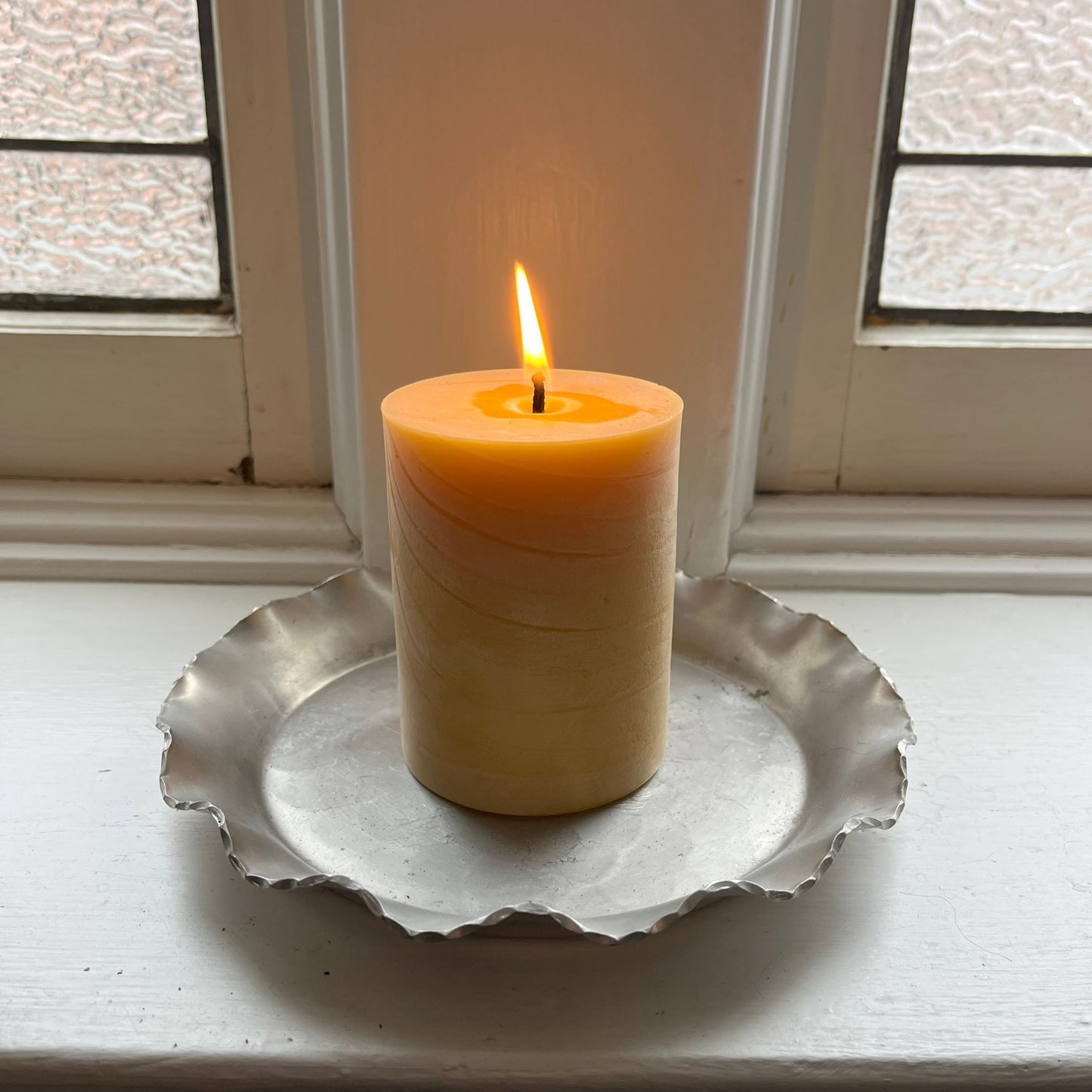 4-inch Beeswax Pillar Candle