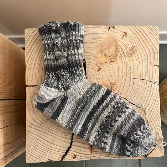 Handmade Merino Wool Socks - Stripes