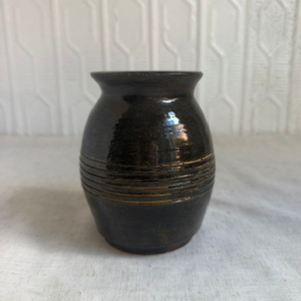 Brown Ceramic Vase by Ben Clark