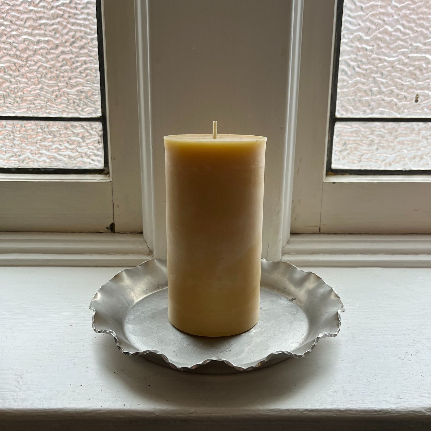 6-inch Beeswax Pillar Candle