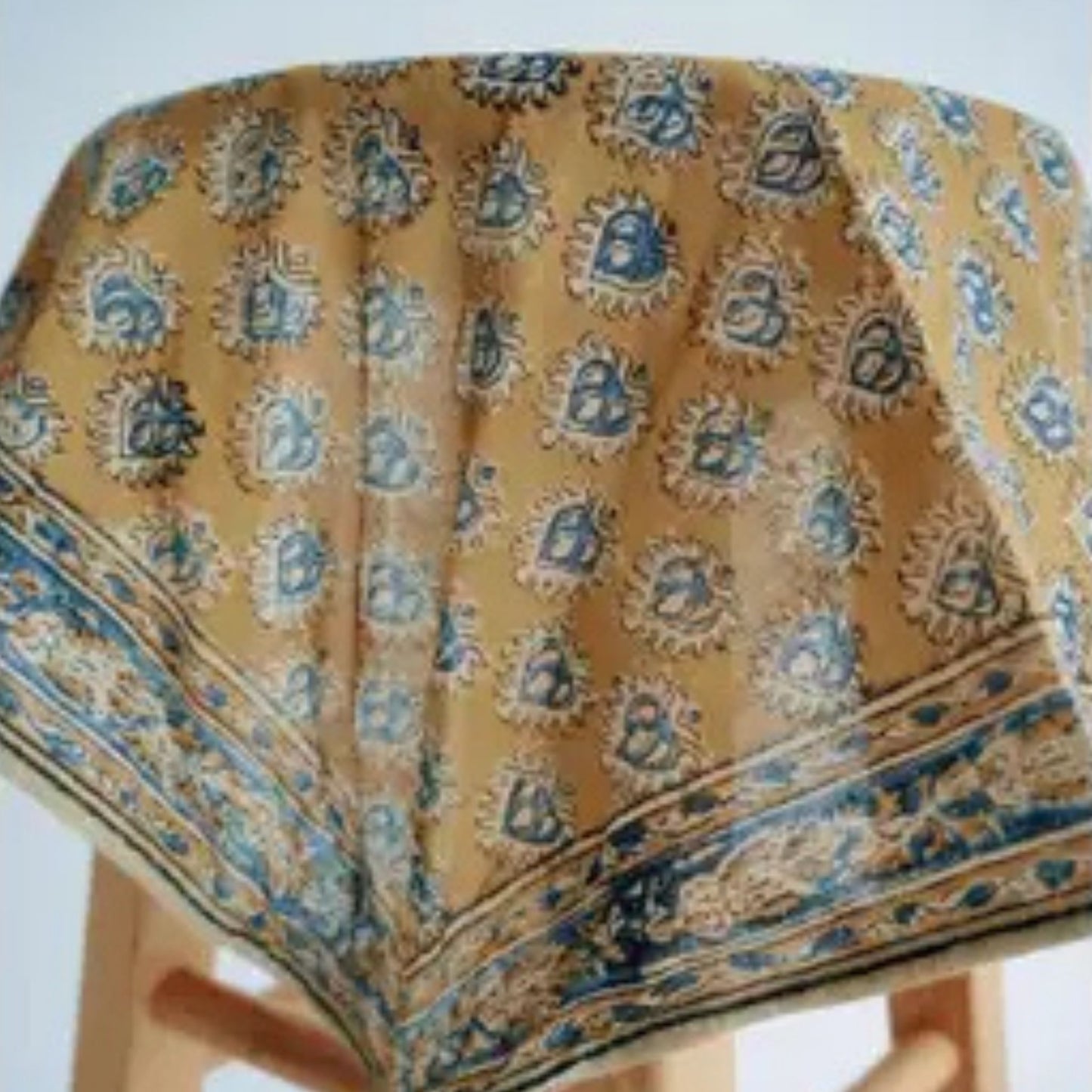 Diya Mustard Pattern Kalamkari Cotton Bandana