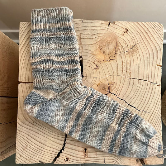 Handmade Merino Wool Socks - Braids