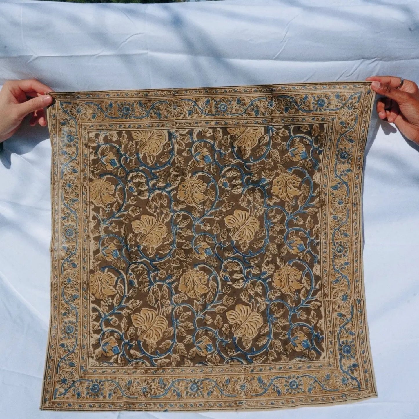 Sahara Rivers Pattern Kalamkari Cotton Bandana