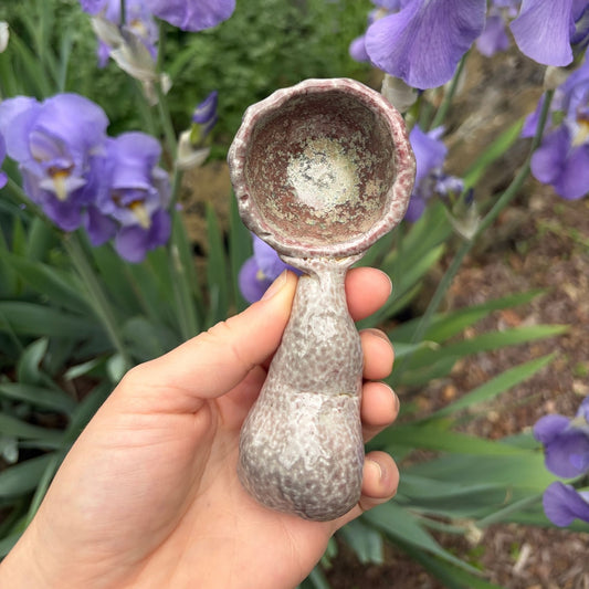 Large Brown Ceramic Spoon by Sarah Boudinot