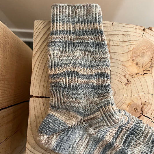 Handmade Merino Wool Socks - Braids