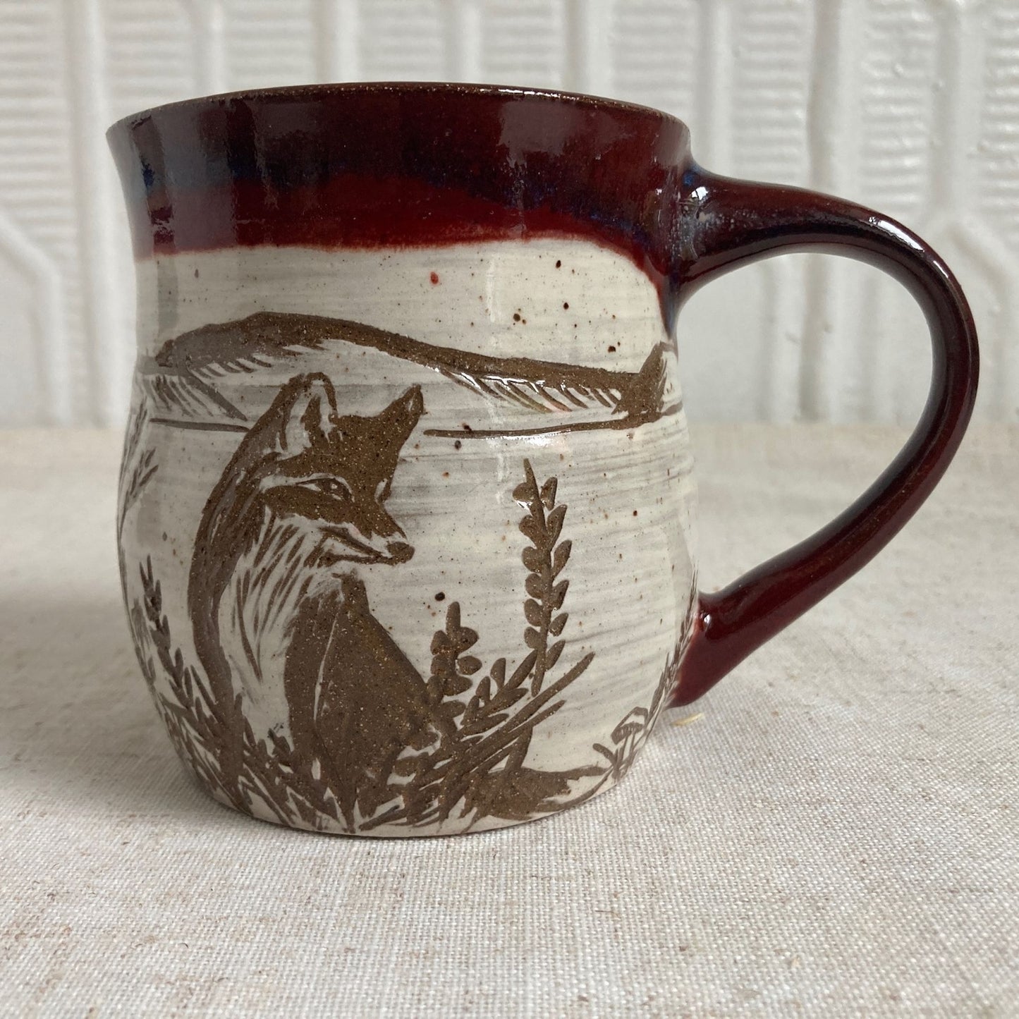 Fox and Mountains Ceramic Mug by Danielle Payette