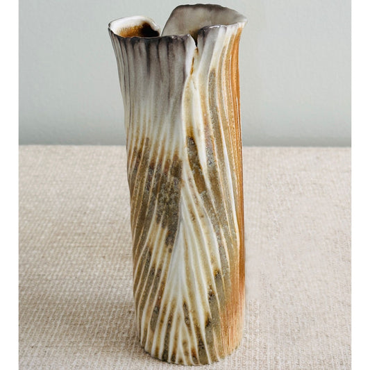 Caramel Soda Fired Vase by Anne Gabriele