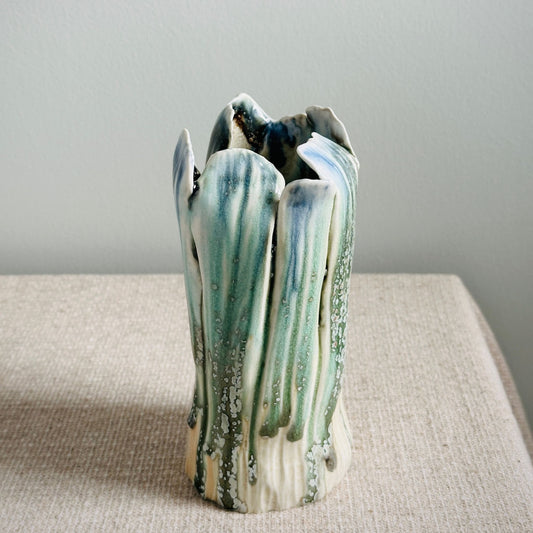 Soda Fired Petal Vase by Anne Gabriele