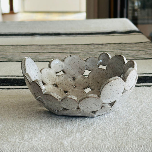 Small Circle Ceramic Speckle Bowl  by Anne Gabriele