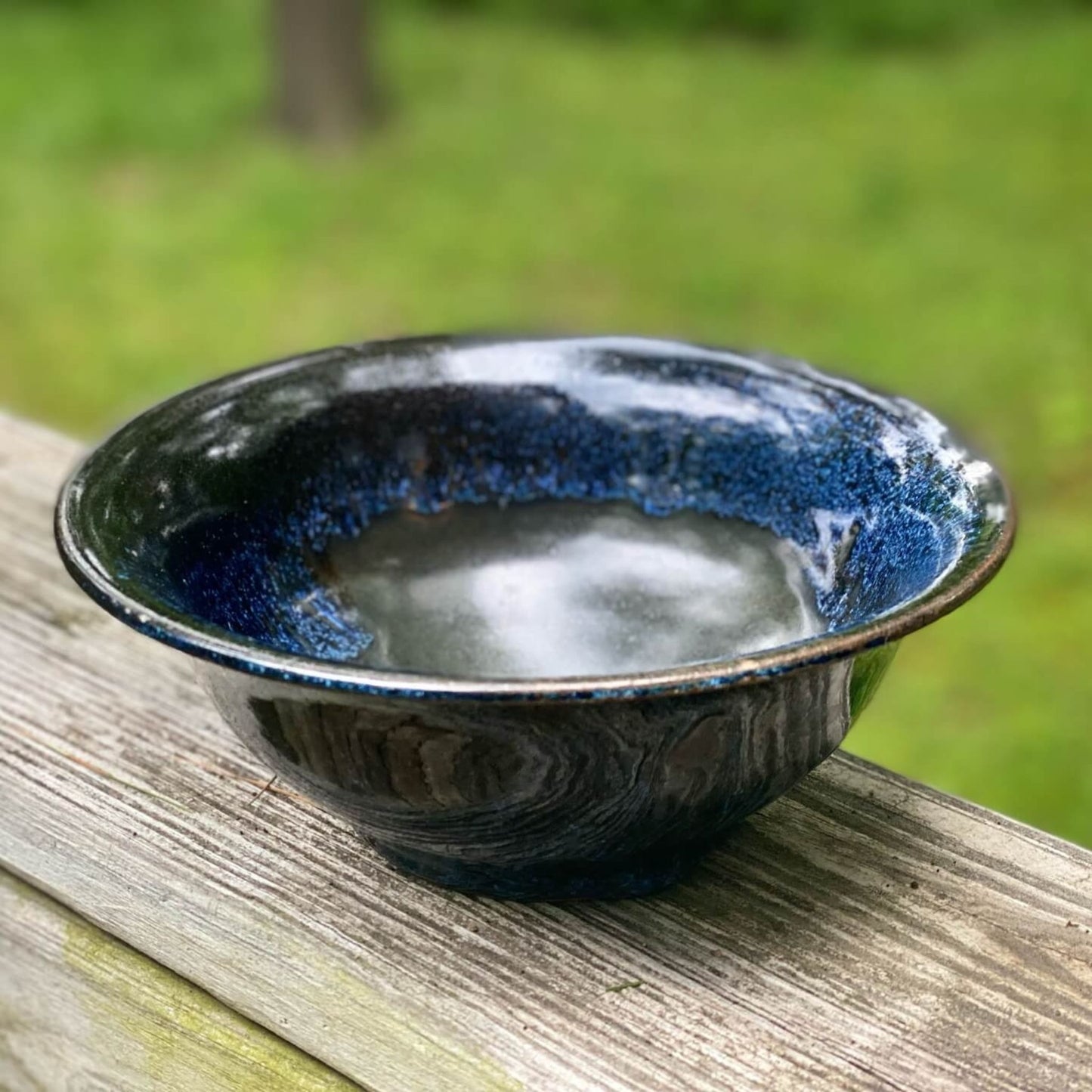 Small Black & Blue Bowl by Maxx Berkowitz