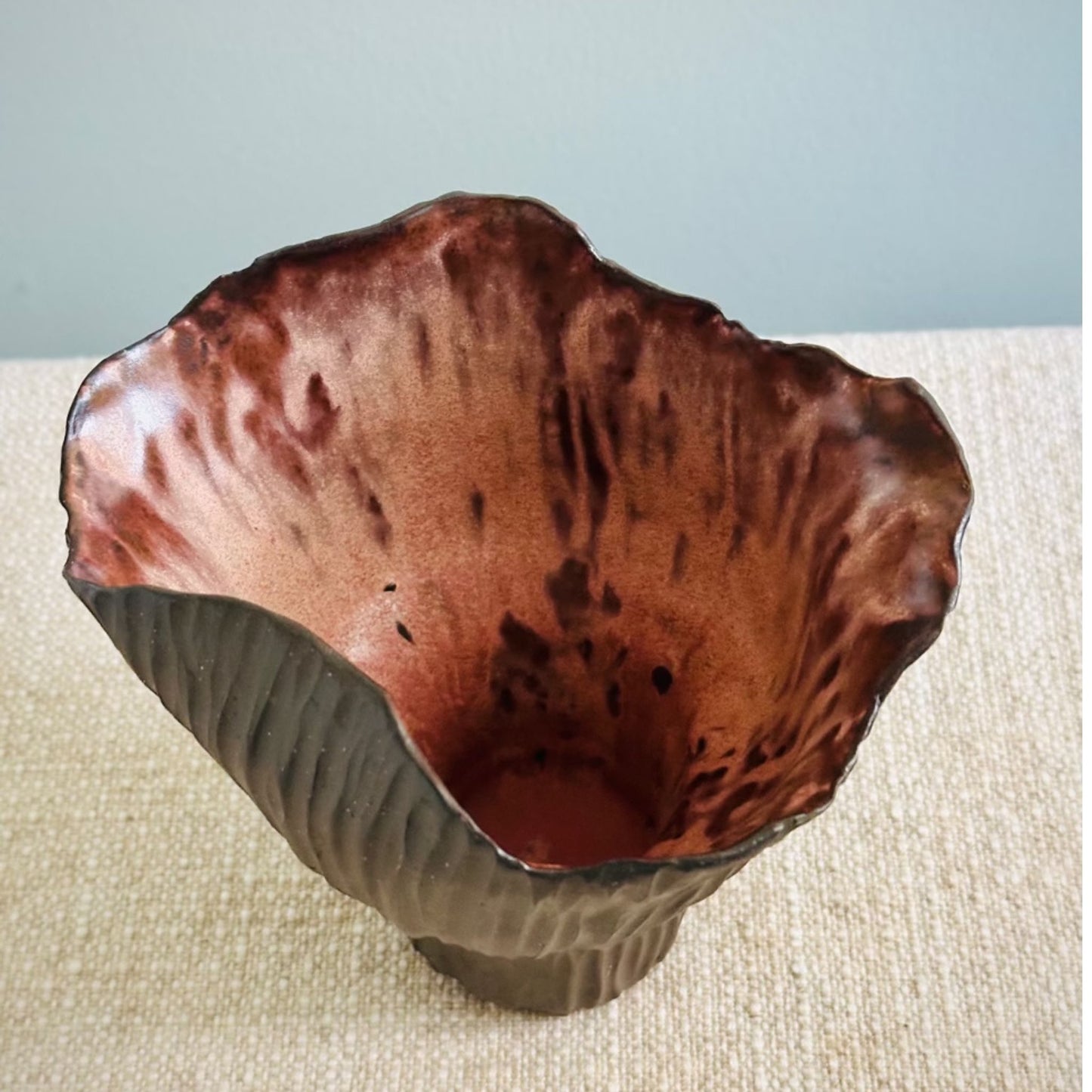 Brown Sculptural Vessel by Anne Gabriele