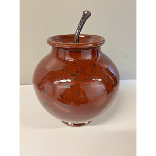 Stoneware Jar with Stem Handle by David Sytkowski