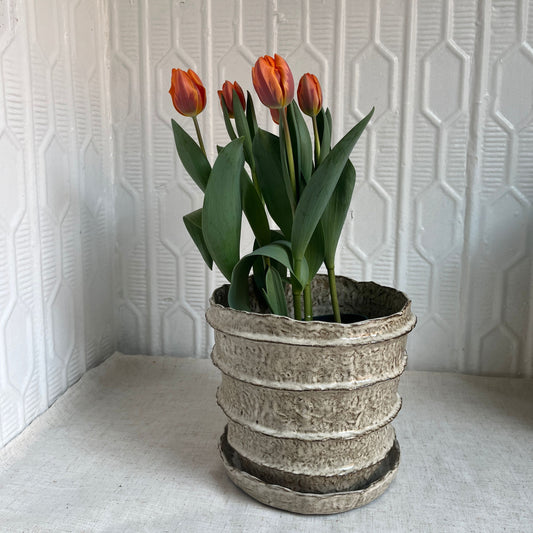 Ribbed Ceramic Planter Grace Cain