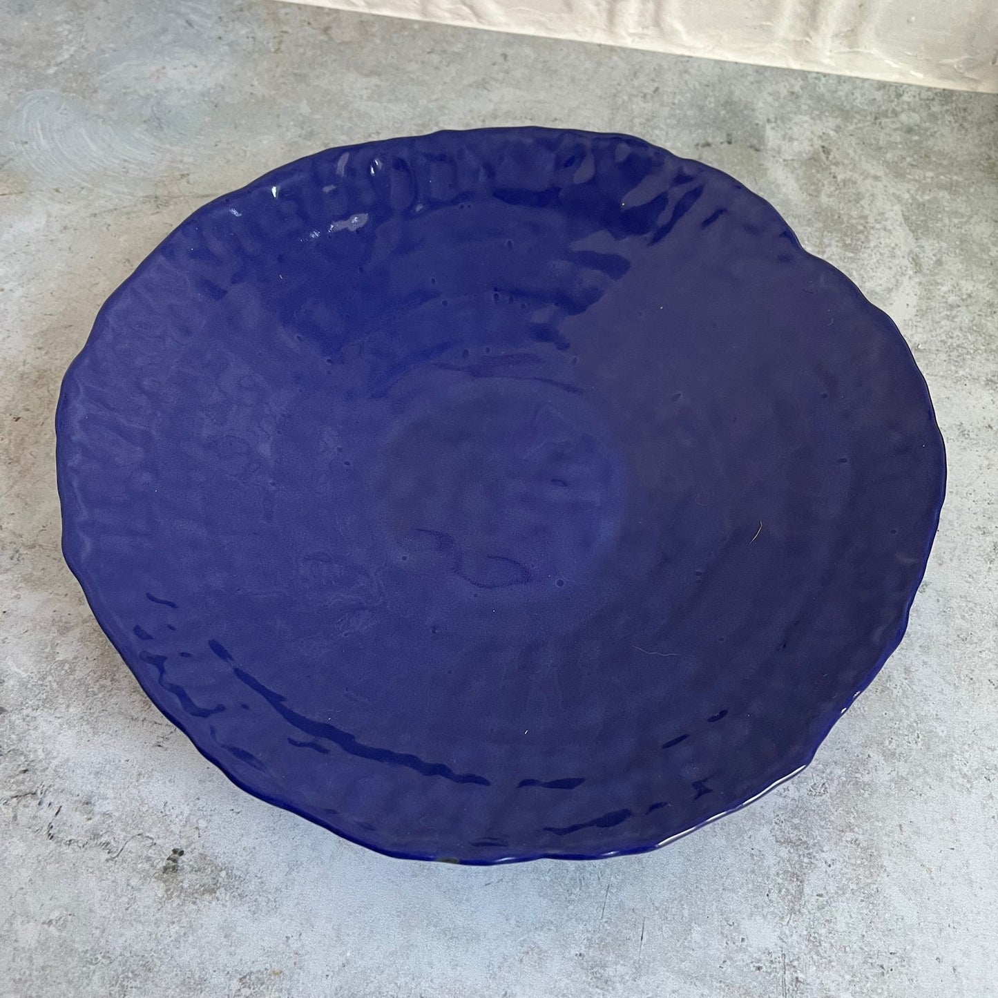 Grace Cain Ceramic Pinched Platter Blue