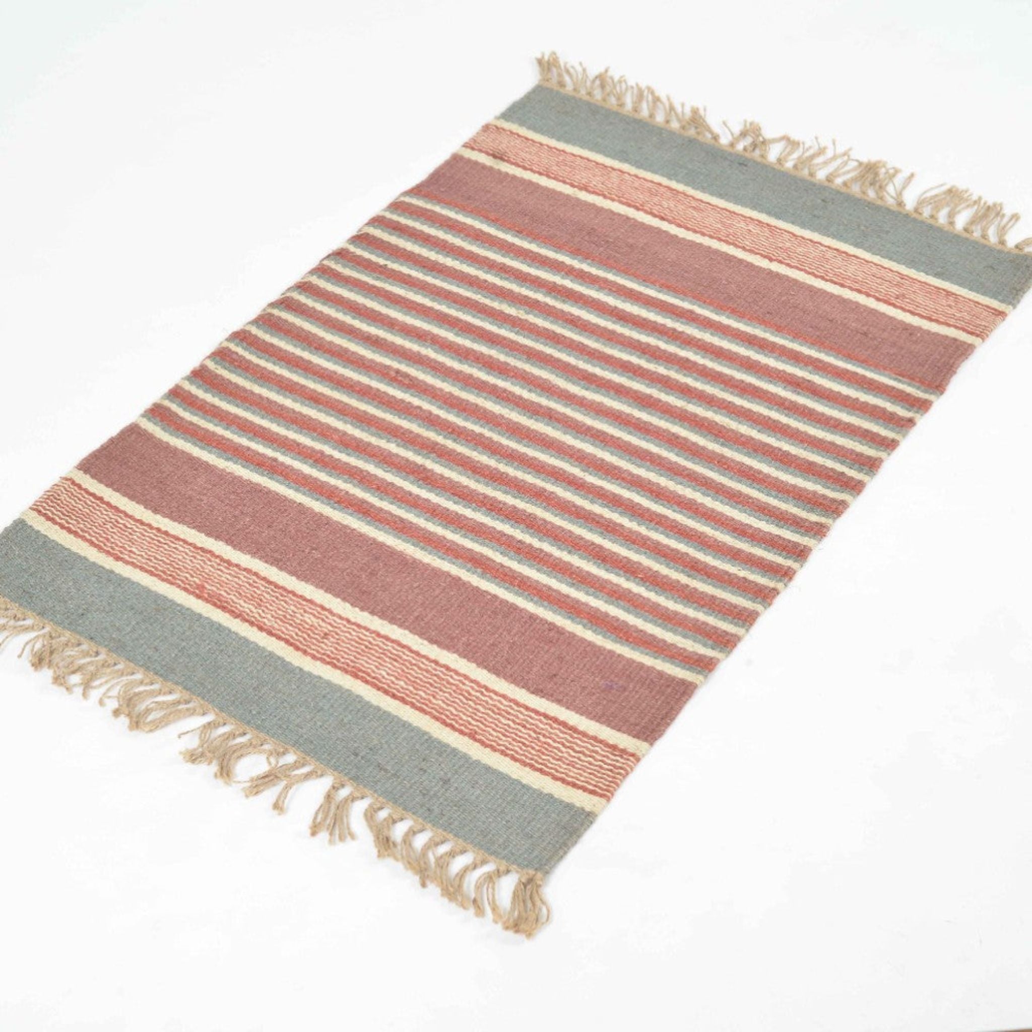 Flat Hemp Stripe Rug Kaaterskill Market