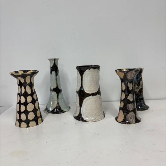 Fluted Ceramic Vase by Jess Gaddis