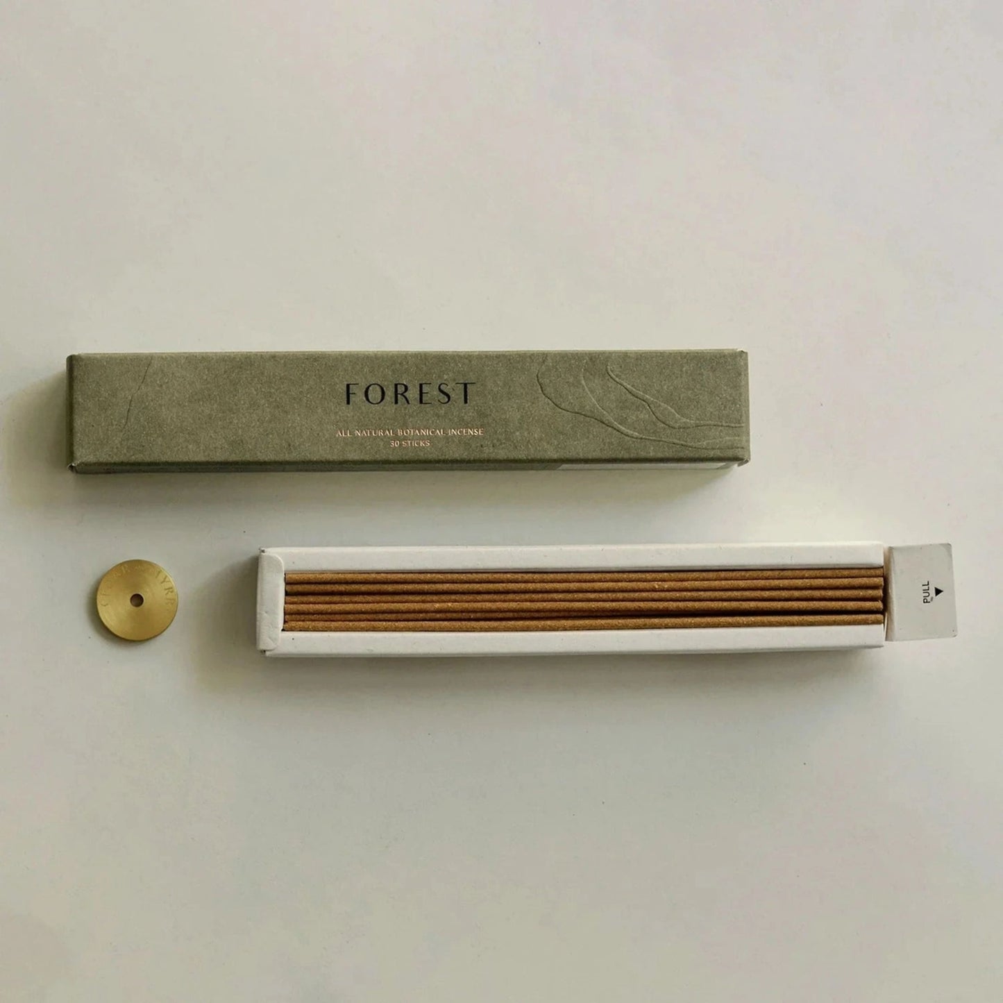 Set of Palo Santo Incense Sticks with Brass Holder
