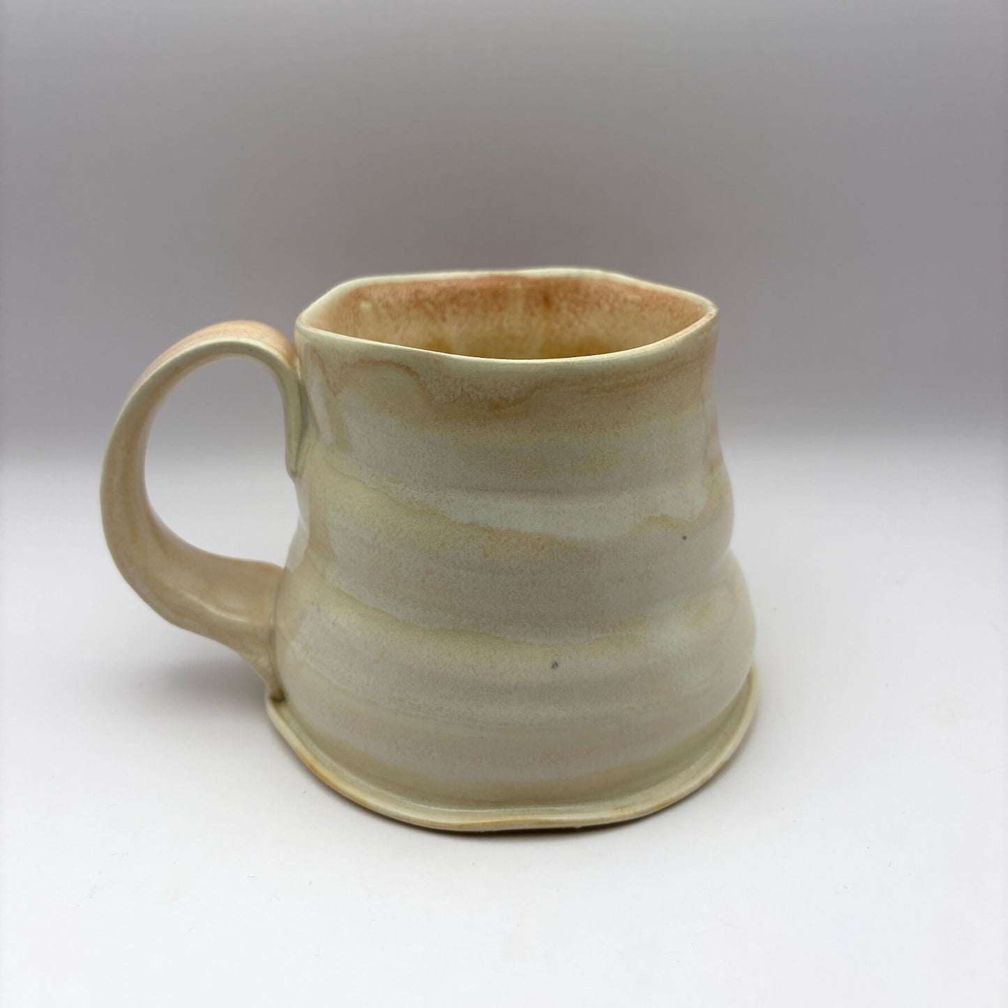 Pink & Off White Mugs by Sarah Boudinot