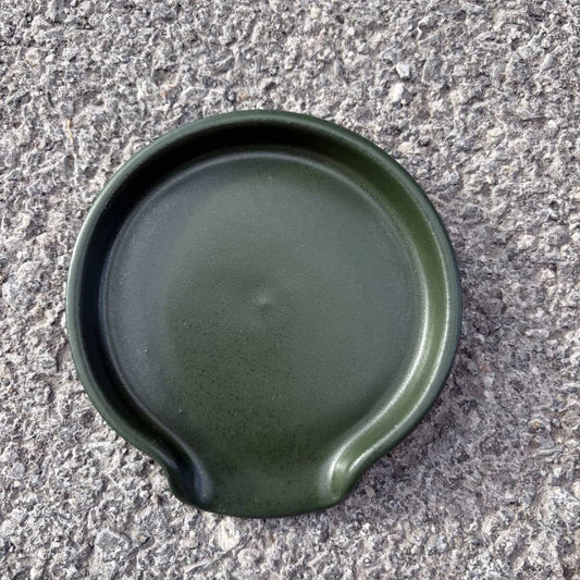 Matte Green Spoon Rest by Sarah Boudinot