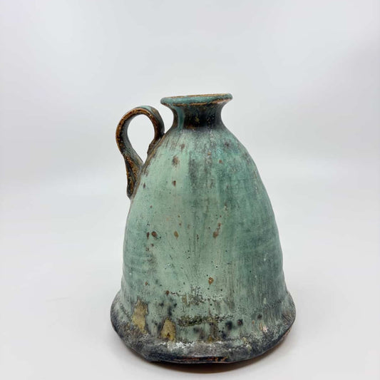 Mint Green Vase with Handle by Sarah Boudinot