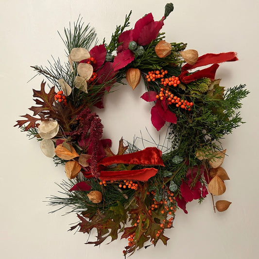 Small Floral Holiday Wreath