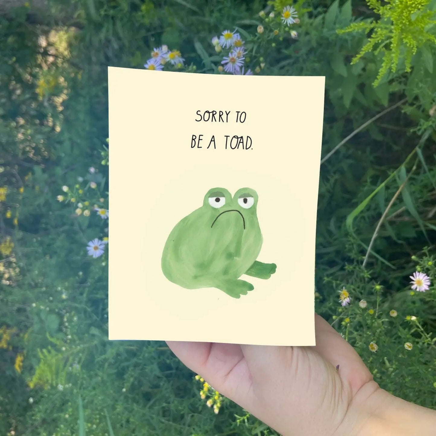 Sorry To Be A Toad Card by Esme