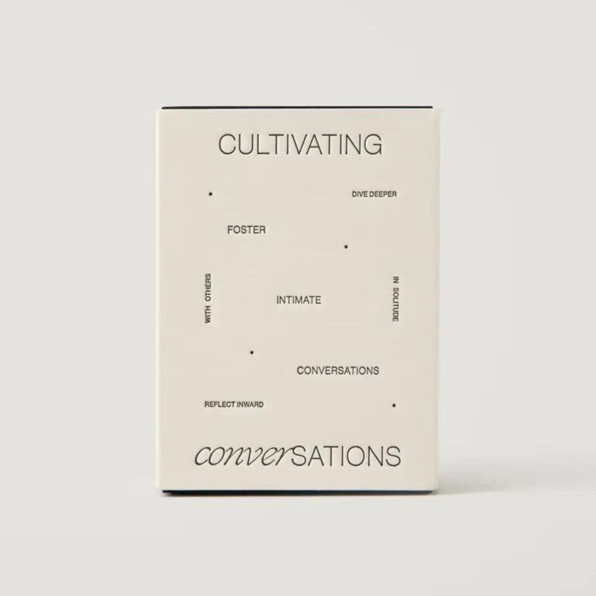 Cultivating Conversations Card Deck. Each deck includes 70 intentional questions within 7 realms – Past, Present, Future, Soul, Self, Inspiration & Emotions.