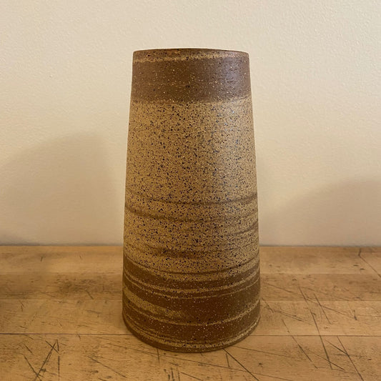 Marbled Brown Speckle Vase by Steve Viksjo