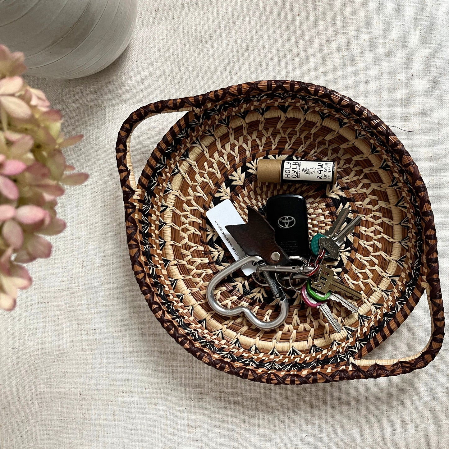 Yolanda Pine Needle Tray Basket