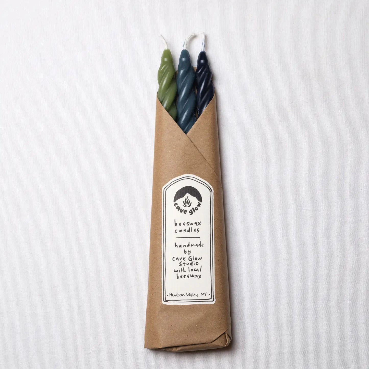 Dusk Beeswax Spiral Taper Candles