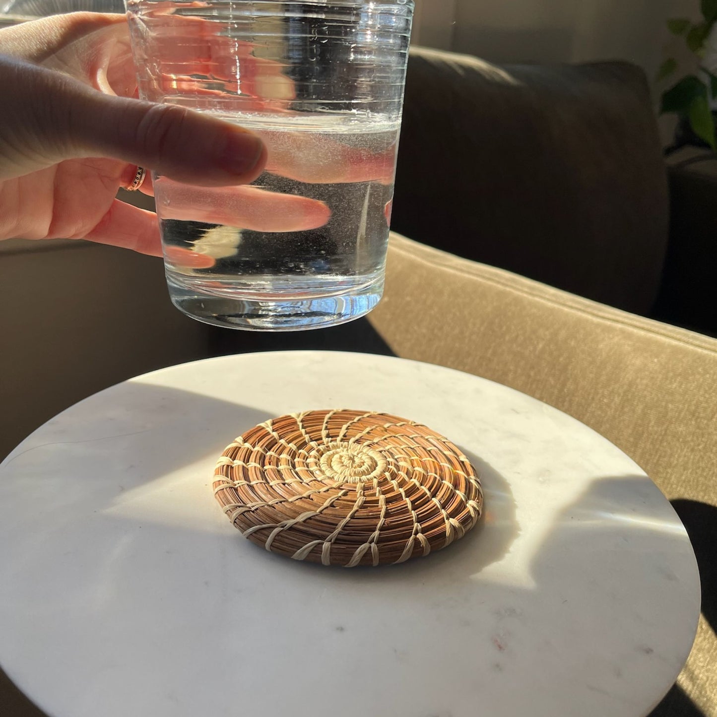 Pine Needle Coasters Set of 4